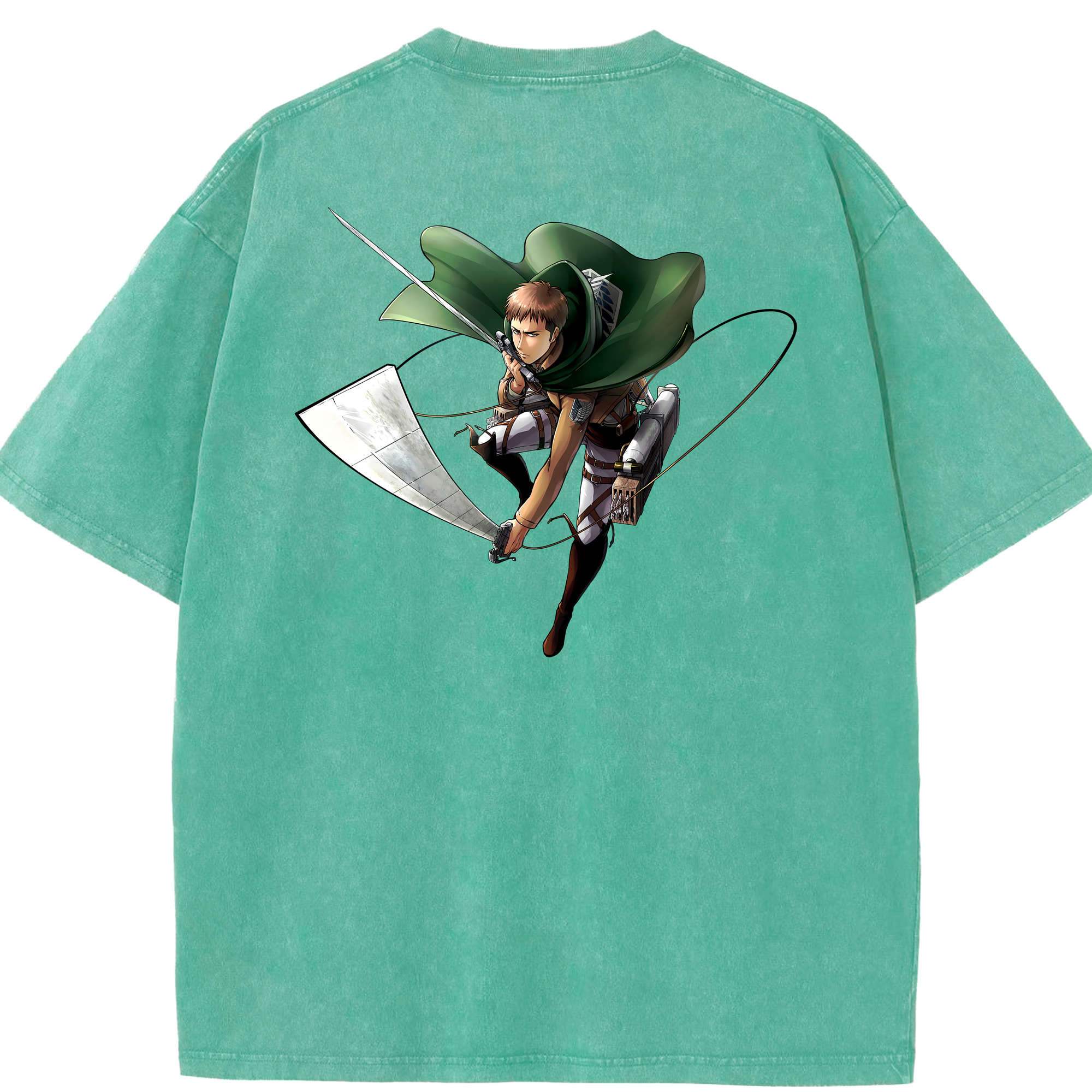 （画像用） 進撃の巨人 Attack on Titan 綿100% ヴィンテージ風 半袖Tシャツ（背面プリント）